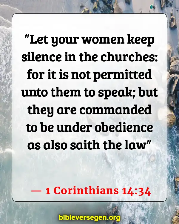 Bible Verses About Women Pastors (1 Corinthians 14:34)