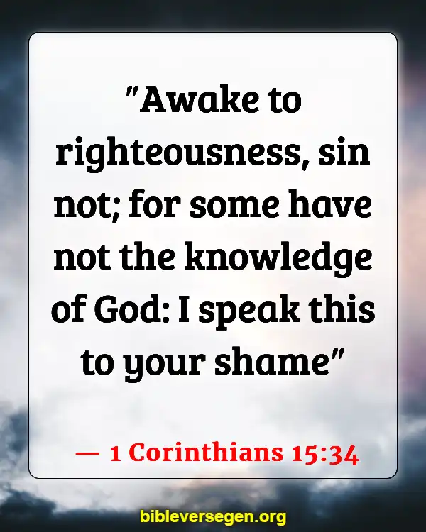 Bible Verses About Sin And The Bible (1 Corinthians 15:34)