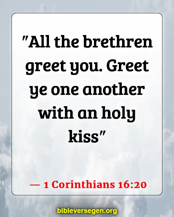Bible Verses About Greeting Others (1 Corinthians 16:20)