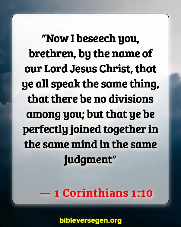 Bible Verses About Greeting Others (1 Corinthians 1:10)