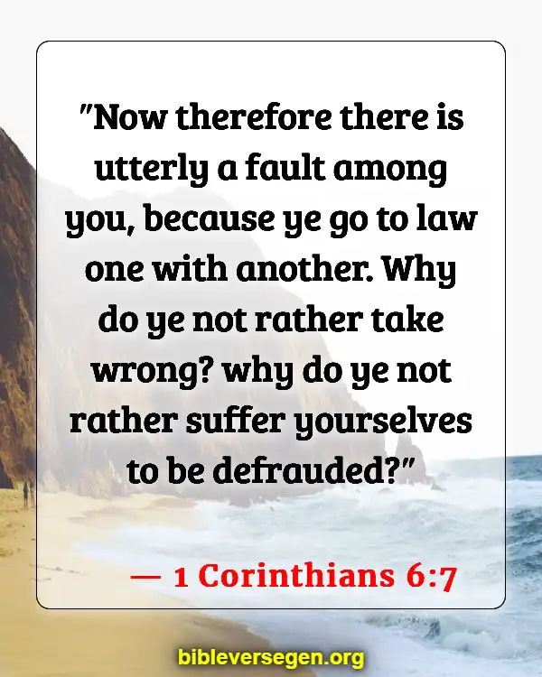 Bible Verses About Suing The Church (1 Corinthians 6:7)