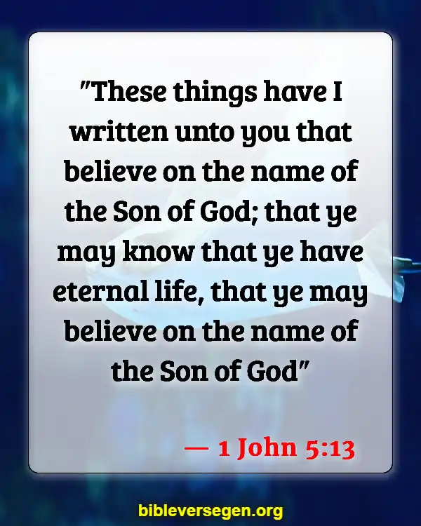 Bible Verses About Who Is Going To Heaven (1 John 5:13)