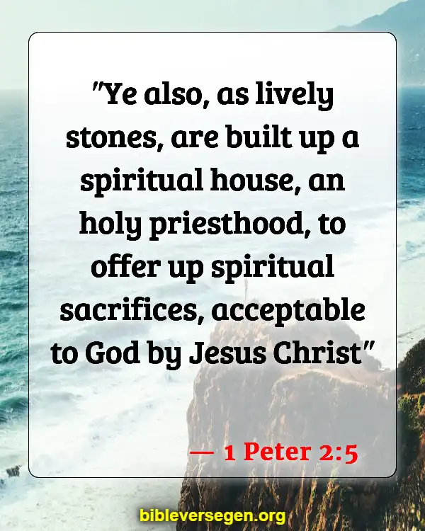 Bible Verses About Building Each Other Up (1 Peter 2:5)