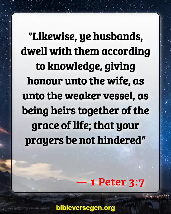 Bible Verses About Hindering (1 Peter 3:7)