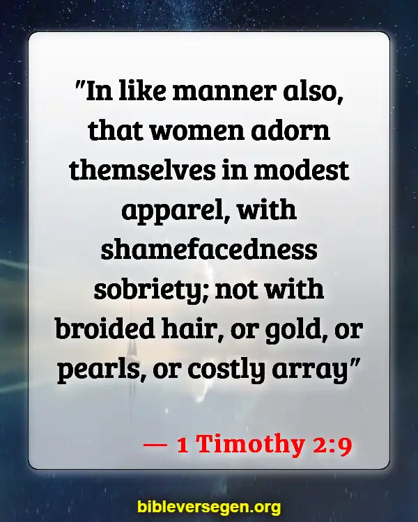 Bible Verses About Women Cutting Their Hair (1 Timothy 2:9)