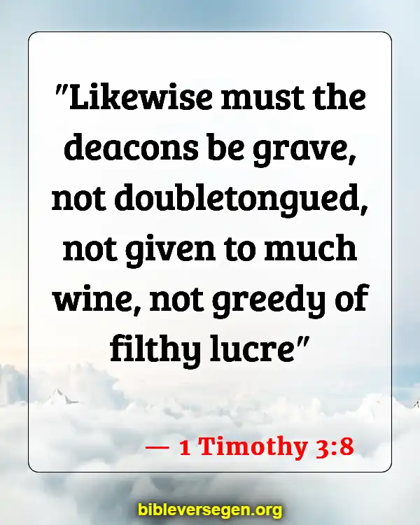 Bible Verses About Nutrition (1 Timothy 3:8)