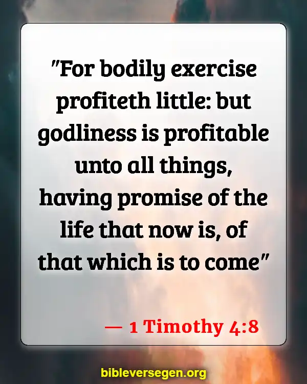 Bible Verses About Staying Healthy (1 Timothy 4:8)