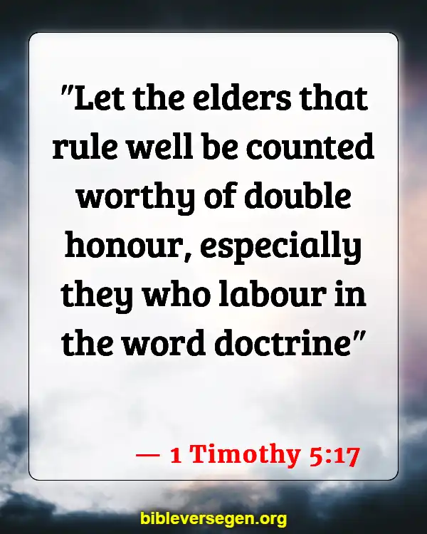 Bible Verses About Becoming A Minister (1 Timothy 5:17)