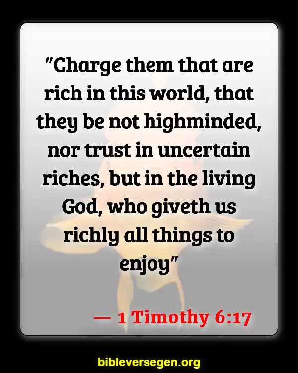 Bible Verses About Riches (1 Timothy 6:17)