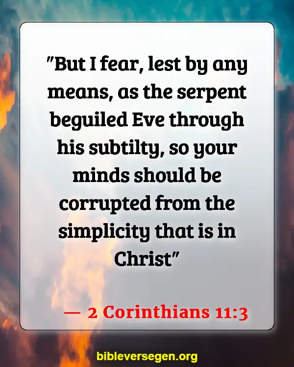 Bible Verses About Falling (2 Corinthians 11:3)