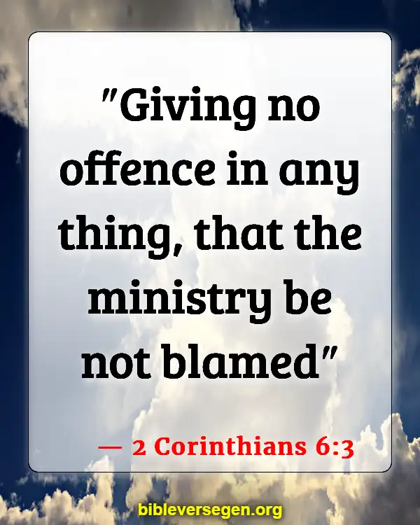 Bible Verses About Responsible (2 Corinthians 6:3)