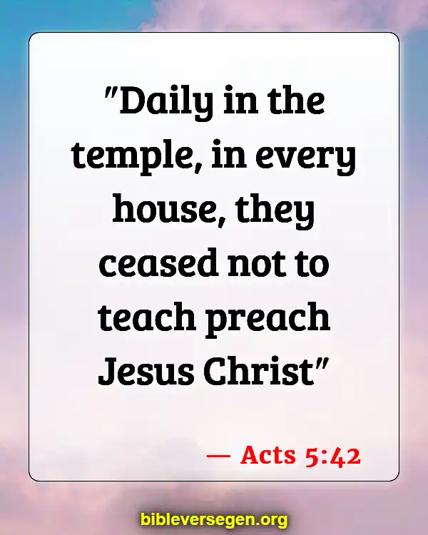 Bible Verses About Lessons (Acts 5:42)