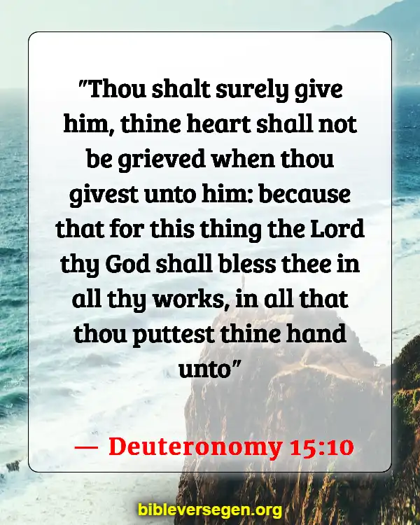 Bible Verses About Helping (Deuteronomy 15:10)