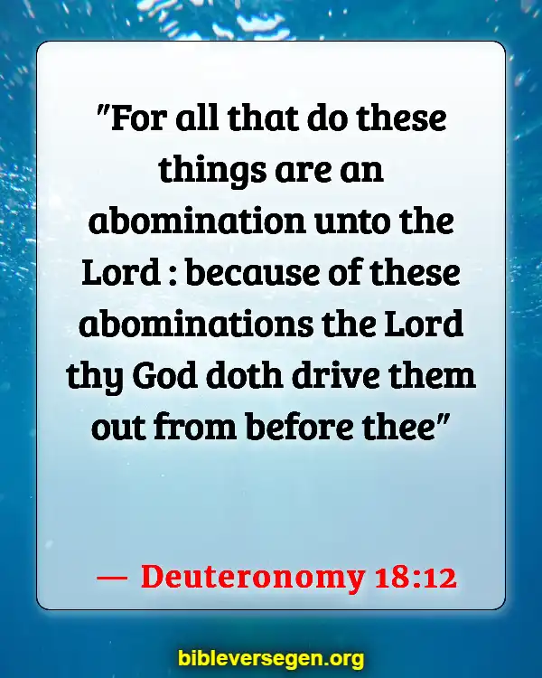 Bible Verses About Speaking About The Dead (Deuteronomy 18:12)