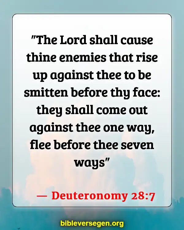 Bible Verses About Spiritual Walfare (Deuteronomy 28:7)