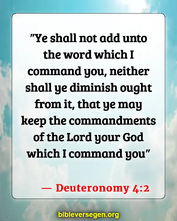 Bible Verses About Apology (Deuteronomy 4:2)