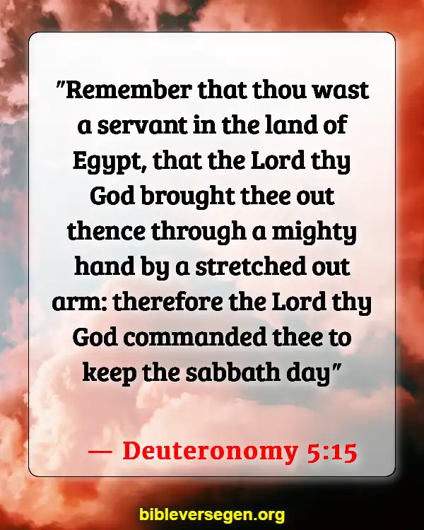 Bible Verses About The Ten Commandments (Deuteronomy 5:15)