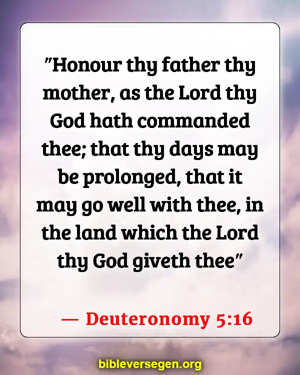 Bible Verses About Caring For The Elderly (Deuteronomy 5:16)