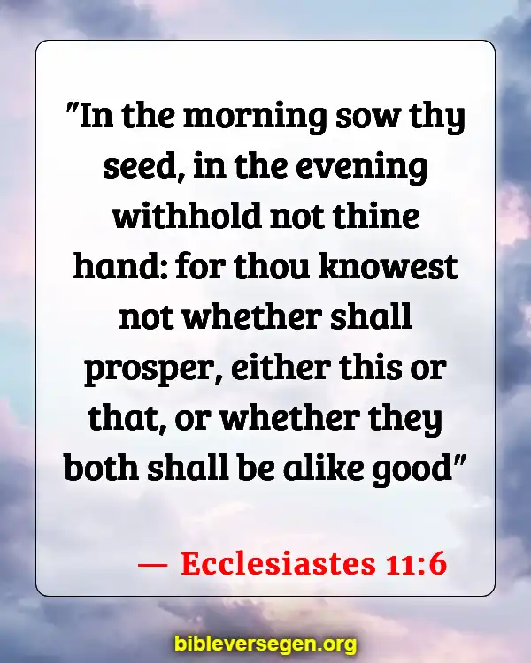 Bible Verses About Agriculture (Ecclesiastes 11:6)