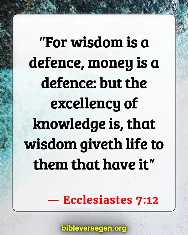 Bible Verses About Riches (Ecclesiastes 7:12)
