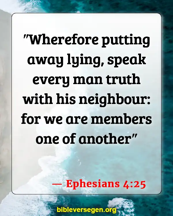 Bible Verses About Dishonest (Ephesians 4:25)