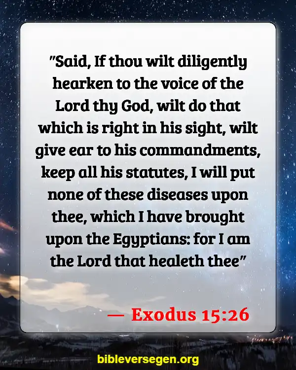 Bible Verses About Keeping Healthy (Exodus 15:26)
