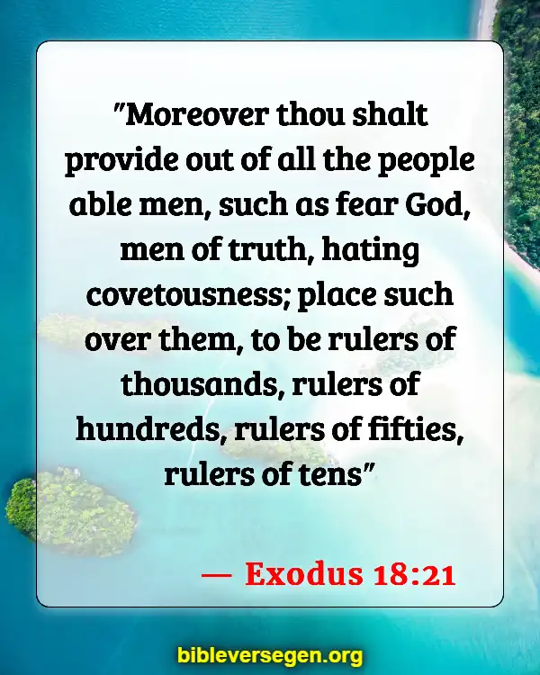 Bible Verses About Being A Good Leader (Exodus 18:21)