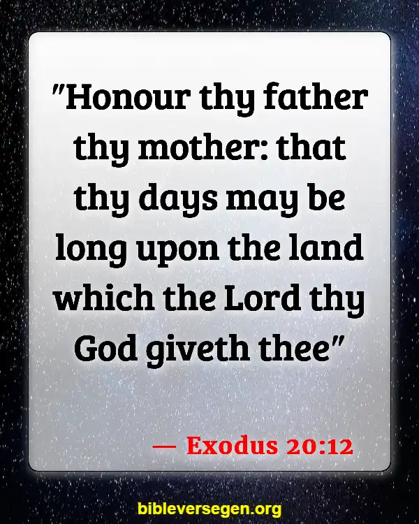 Bible Verses About Deadbeat Dads (Exodus 20:12)