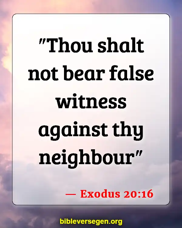 Bible Verses About Dishonest (Exodus 20:16)