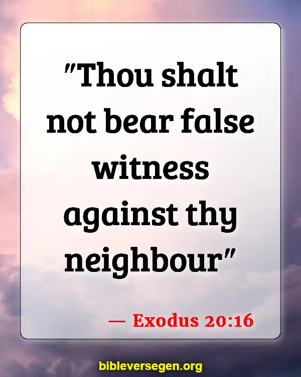 Bible Verses About The Ten Commandments (Exodus 20:16)