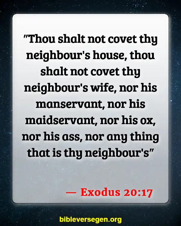 Bible Verses About The Ten Commandments (Exodus 20:17)