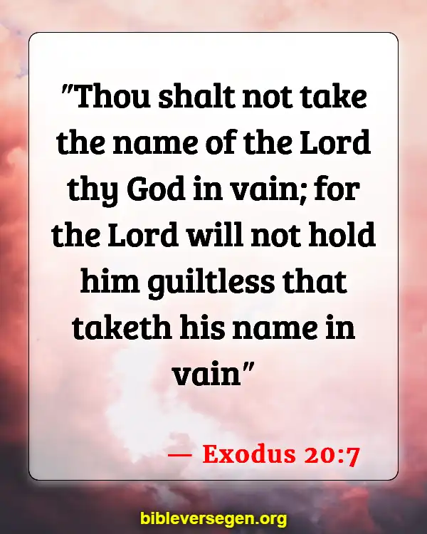 Bible Verses About Coarse Joking (Exodus 20:7)