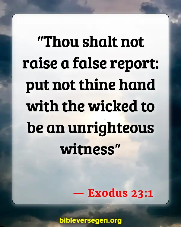Bible Verses About Dealing With A Liar (Exodus 23:1)
