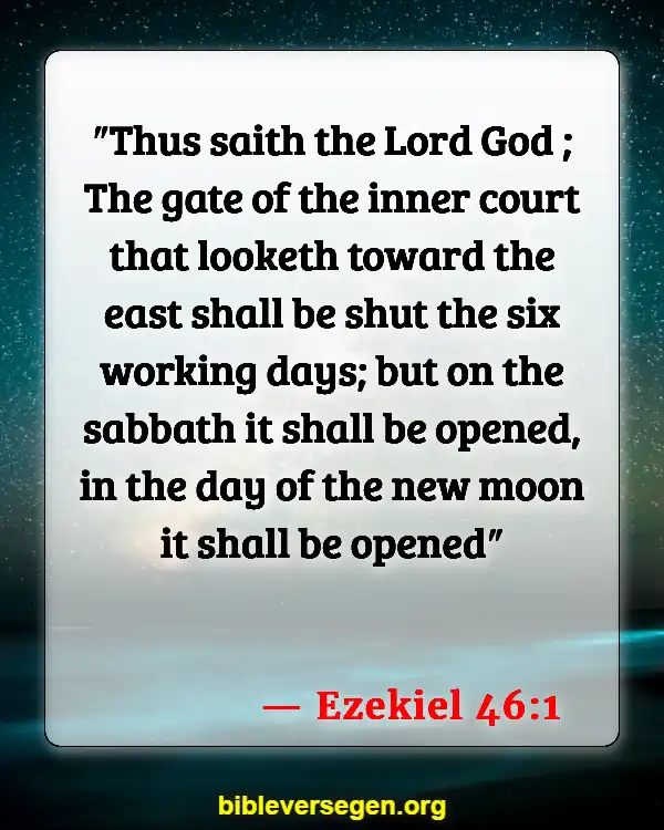 Bible Verses About Moon (Ezekiel 46:1)