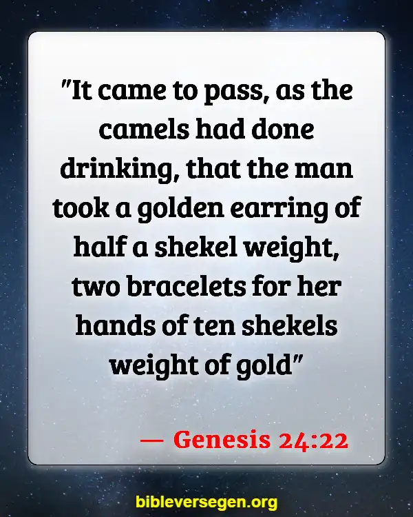 Bible Verses About Jewelry (Genesis 24:22)