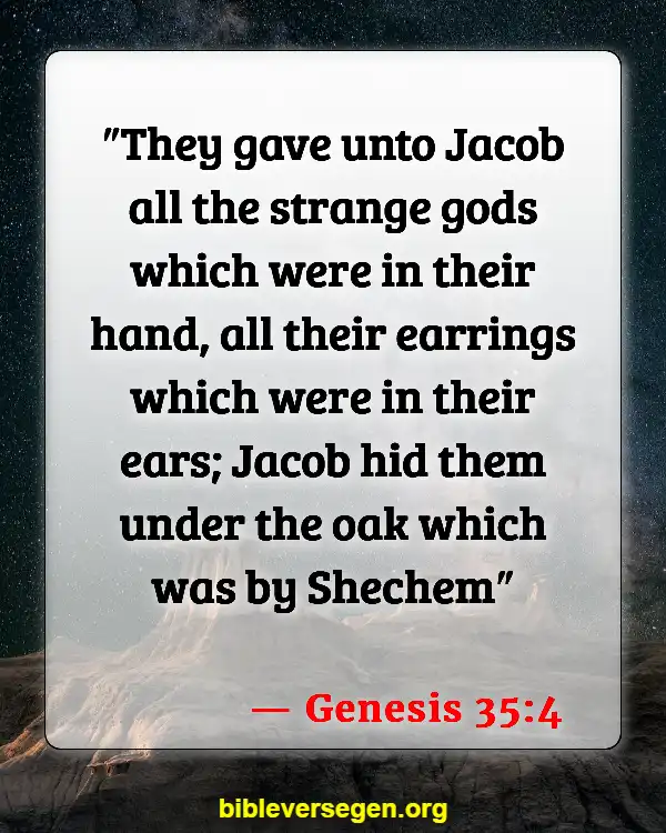 Bible Verses About Jewelry (Genesis 35:4)