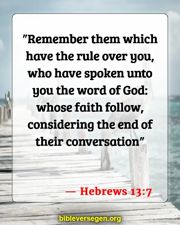 Bible Verses About Becoming A Minister (Hebrews 13:7)