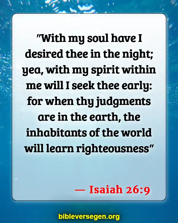 Bible Verses About Lessons (Isaiah 26:9)