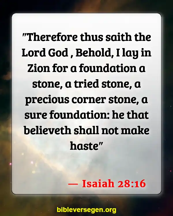 Bible Verses About Stone (Isaiah 28:16)