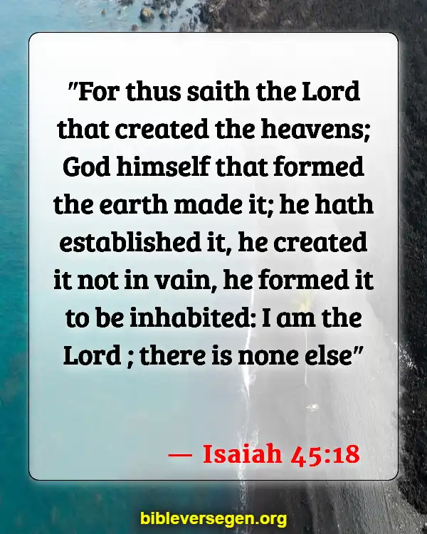 Bible Verses About Creation Groans (Isaiah 45:18)