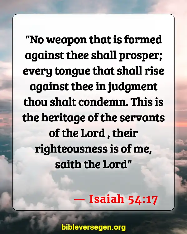 Bible Verses About Spiritual Walfare (Isaiah 54:17)