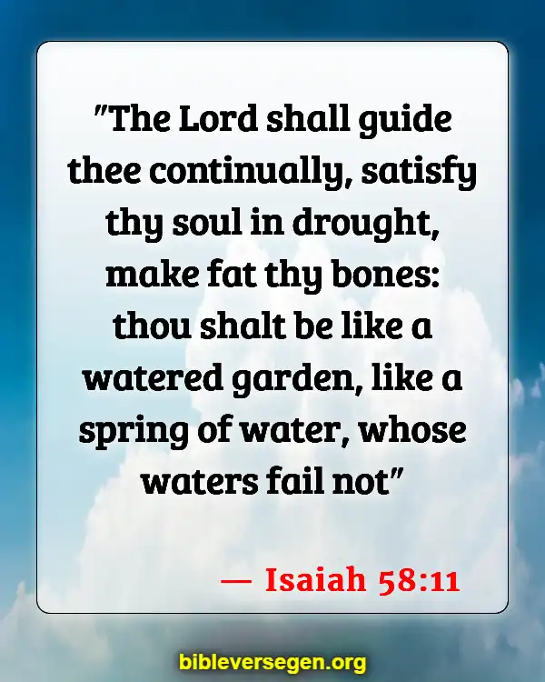 Bible Verses About Keeping Healthy (Isaiah 58:11)