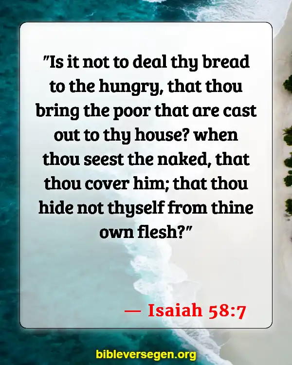 Bible Verses About Welcoming (Isaiah 58:7)