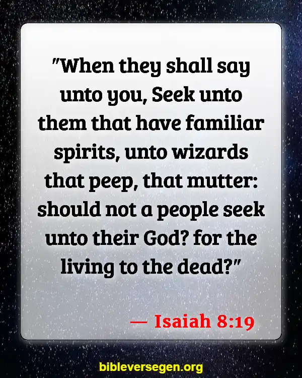 Bible Verses About Speaking About The Dead (Isaiah 8:19)