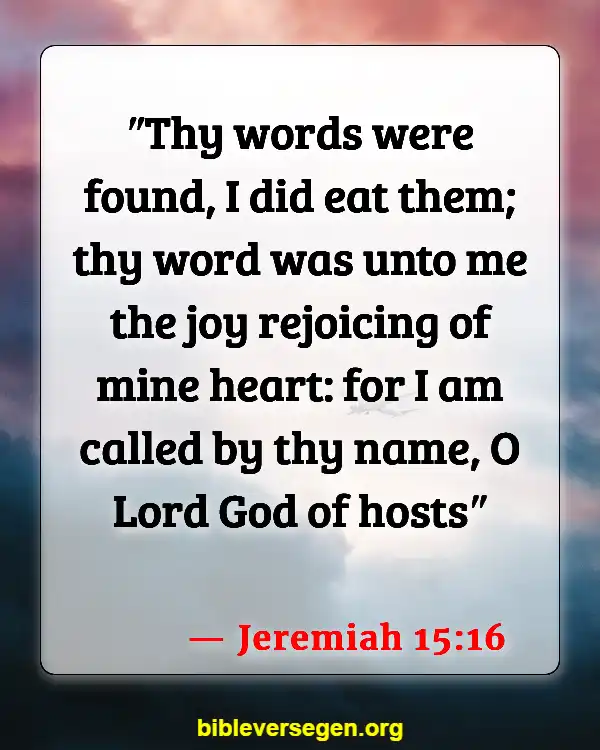 Bible Verses About Nutrition (Jeremiah 15:16)