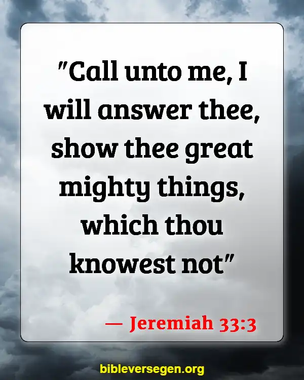 Bible Verses About God Answering Prayers (Jeremiah 33:3)