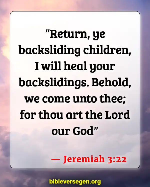 Bible Verses About Mending (Jeremiah 3:22)