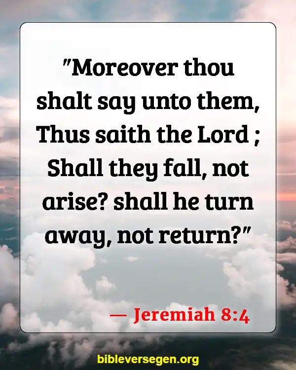 Bible Verses About Falling (Jeremiah 8:4)