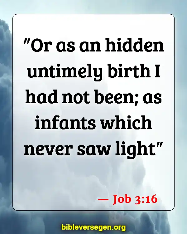 Bible Verses About Stillborn Babies (Job 3:16)