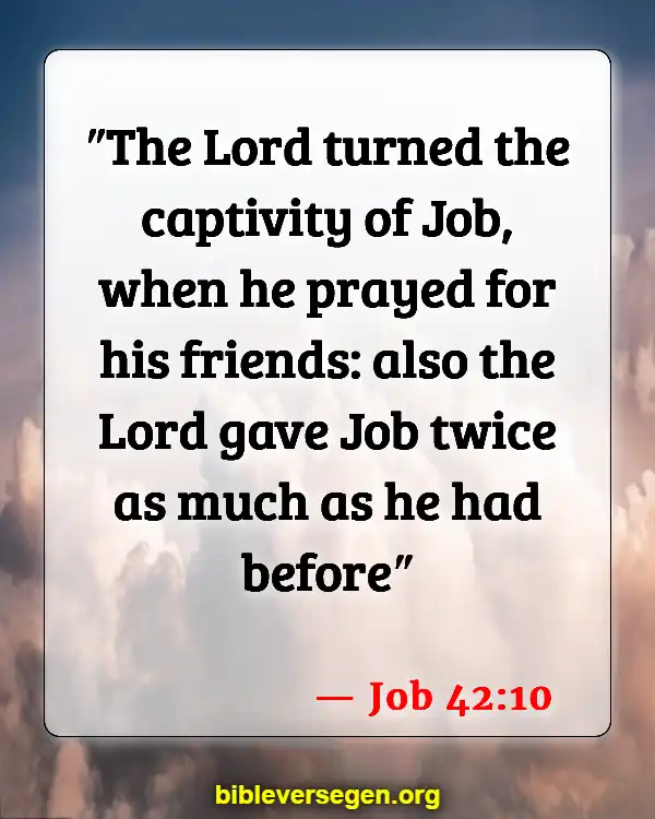 Bible Verses About Intercession (Job 42:10)